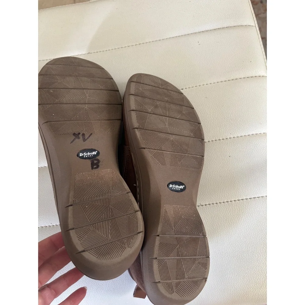 Dr.‎ Scholls Joanna Brown Slip On Loafers Be Energized Foam Shoes Womens 9M